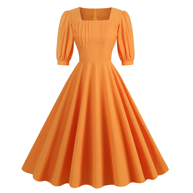 Women Summer Fashion Half sleeve Square Collar Party A Line High Waist Rockabilly pin up casual dress
Women Summer Fashion Half sleeve Square Collar Party A Line High Waist Rockabilly pin up casual dress