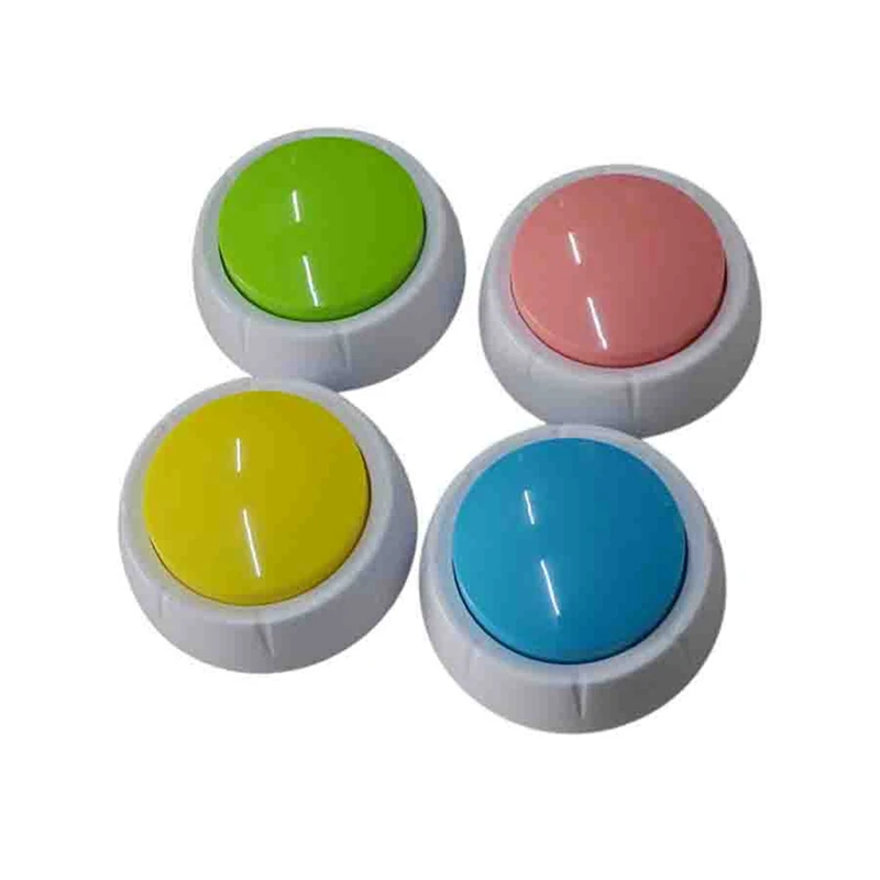 

4 Pcs Squeeze Sound Box Recordable Voice Sound Button Party Supplies Communication Buttons Buzzer Sounding Box