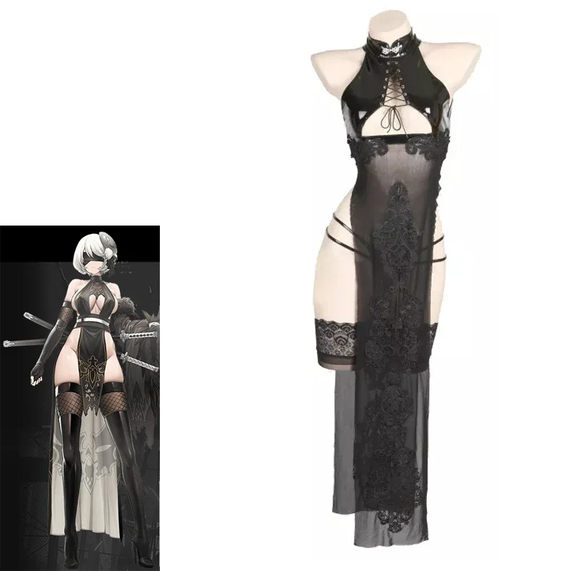 Игровой NieR Automata 2B, купальный костюм, платье для плавания, женский сексуальный костюм Sukumizu, водолазка, вышивка, чонсам, купальный костюм, косплей
Игровой NieR Automata 2B, купальный костюм, платье для плавания, женский сексуальный костюм Sukumizu, водолазка, вышивка, чонсам, купальный костюм, косплей