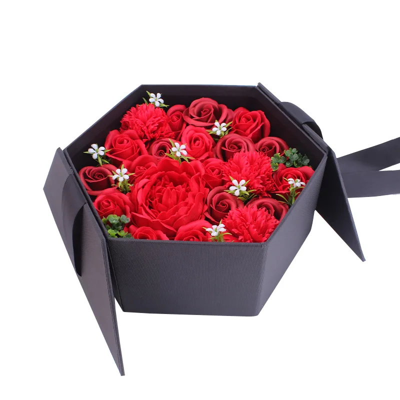 Valentine's Day Romantic Rose Soap Flower Gift Rose Box Bouquet Wedding Home Festival Gift Advanced Customization Rose Gift Box 
Valentine's Day Romantic Rose Soap Flower Gift Rose Box Bouquet Wedding Home Festival Gift Advanced Customization Rose Gift Box