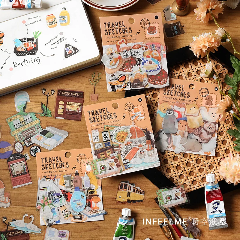 40pcs/lot Kawaii Scrapbook Stickers travel sketch Junk Journal Paper Stationery Stickers Planner Decorative Mobile stickers
40pcs/lot Kawaii Scrapbook Stickers travel sketch Junk Journal Paper Stationery Stickers Planner Decorative Mobile stickers