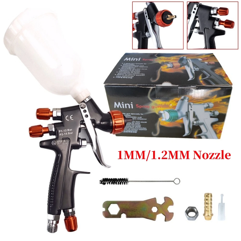 High Quality HVLP Professional Spray Gun 1/1.2mm Nozzle Painting Gun Mini Paint Spray Gun Airbrush DIY Spray Paint Kit
High Quality HVLP Professional Spray Gun 1/1.2mm Nozzle Painting Gun Mini Paint Spray Gun Airbrush DIY Spray Paint Kit