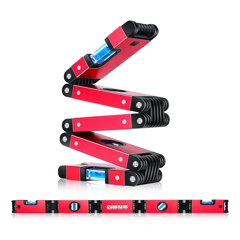 28 Inch Multi-Function Foldable Level, Measuring Tool With 4 Easy To Read Level Bubbles,For Carpenters,Woodworkers,Homes
28 Inch Multi-Function Foldable Level, Measuring Tool With 4 Easy To Read Level Bubbles,For Carpenters,Woodworkers,Homes