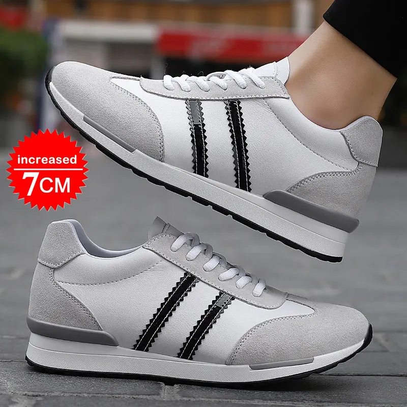 Board men height increasing shoes elevator sneakers insole 7cm white black shoes taller men leisure fashion shoes lift sport 
Board men height increasing shoes elevator sneakers insole 7cm white black shoes taller men leisure fashion shoes lift sport