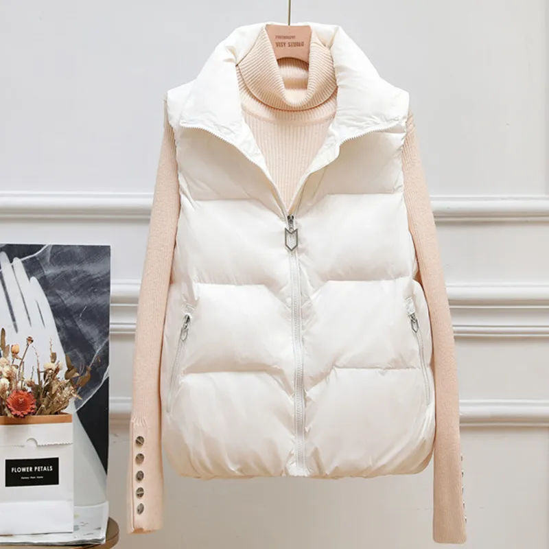 Down vest women's short spring and autumn popular loose white duck down fashion A-line shoulder jacket coat
Down vest women's short spring and autumn popular loose white duck down fashion A-line shoulder jacket coat