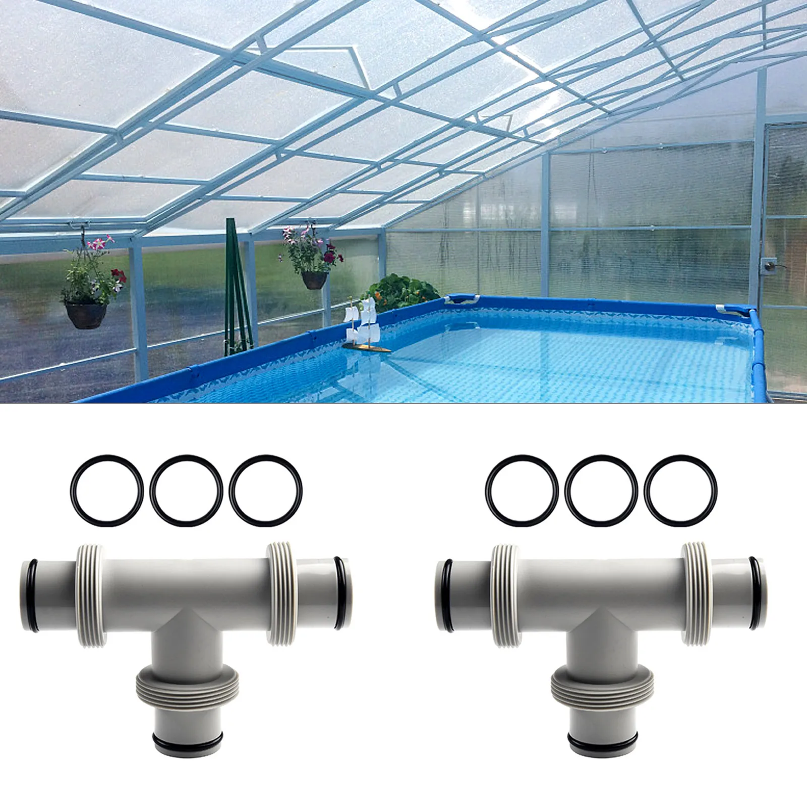High Quality 2pcs Hose Adapter Pool Supplies 1.5in Tee Hose Extension Adapter Rain Snow T-connector Tee T-Joint Pool Part
High Quality 2pcs Hose Adapter Pool Supplies 1.5in Tee Hose Extension Adapter Rain Snow T-connector Tee T-Joint Pool Part