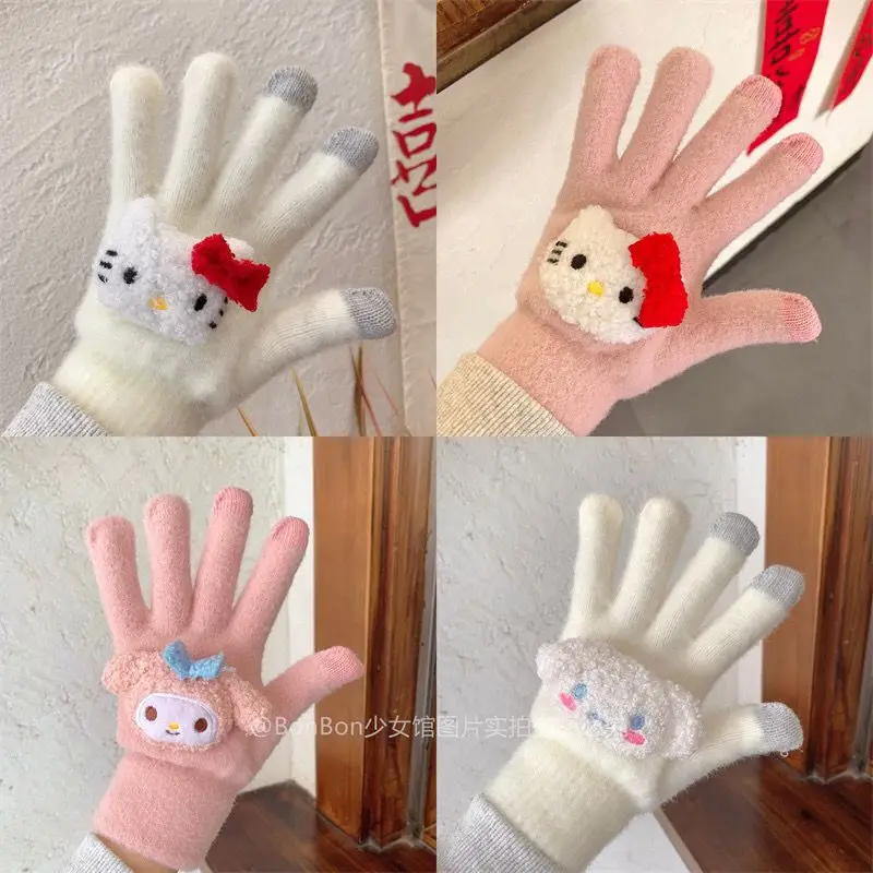 Winter Girly Heart Hello Kitty Anime Kawaii Plush Doll Warm Gloves Cute Cartoon Cinnamoroll My Melody Finger Gloves Girls Toys
Winter Girly Heart Hello Kitty Anime Kawaii Plush Doll Warm Gloves Cute Cartoon Cinnamoroll My Melody Finger Gloves Girls Toys
