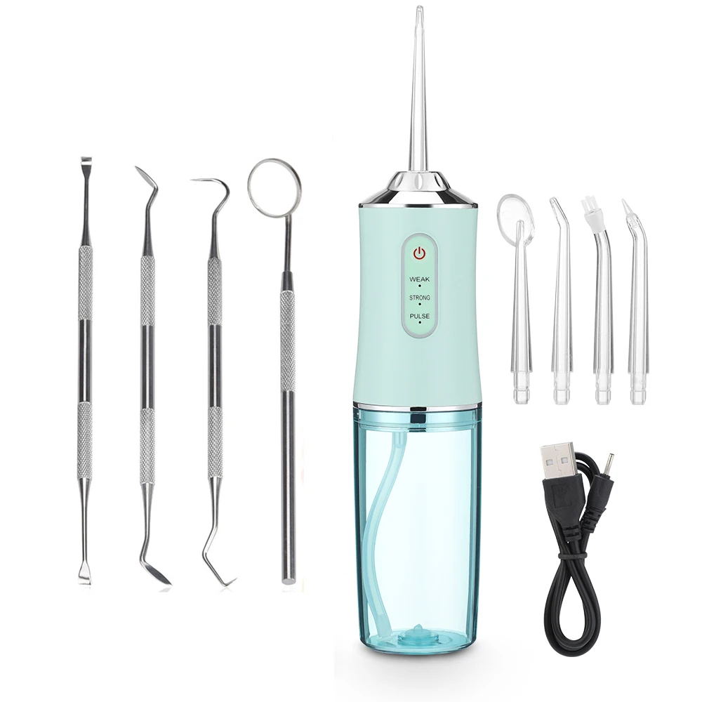 

Portable Dental Water Flosser Oral Irrigators Water Jet Floss Tooth Pick 4 Mouth Washing Machine 3 Modes for Teeth Whitening