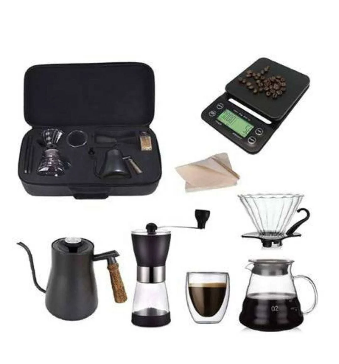 SENSEMAKE-Popular Coffee Maker Gift Set, Ceramic Coffee Grinder, Dripper Filter, Kettle, Travel Bag, Hot Selling
SENSEMAKE-Popular Coffee Maker Gift Set, Ceramic Coffee Grinder, Dripper Filter, Kettle, Travel Bag, Hot Selling