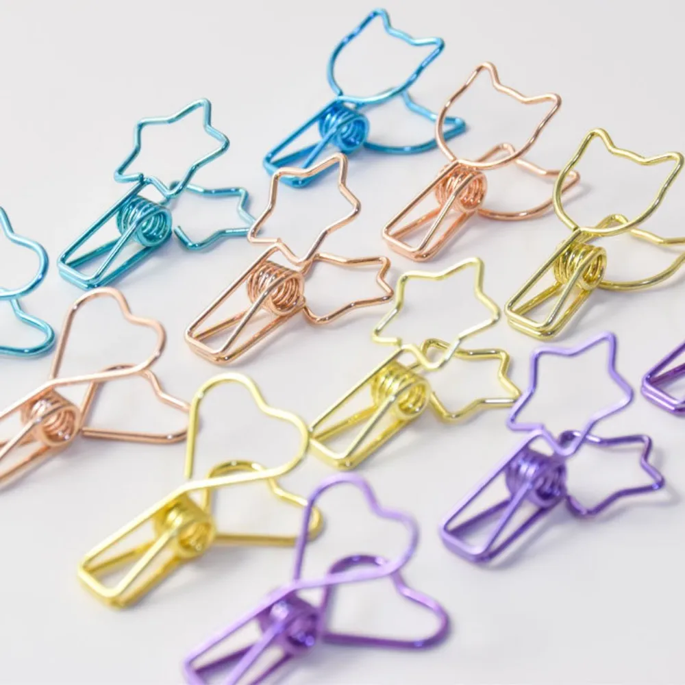 10pcs Hollowed Out Design Metal Binder Clip Long Tail Clips Office Hand Book Folder Paper Organizer Stationery Fish Clip
10pcs Hollowed Out Design Metal Binder Clip Long Tail Clips Office Hand Book Folder Paper Organizer Stationery Fish Clip