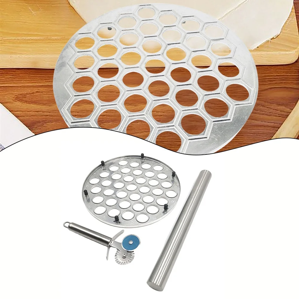 37 Holes Dumpling Mould Maker Ravioli Stainless Steel Mould Cutter Rolling Pin Tool Set Kitchen DIY Dumplings Tool
37 Holes Dumpling Mould Maker Ravioli Stainless Steel Mould Cutter Rolling Pin Tool Set Kitchen DIY Dumplings Tool
