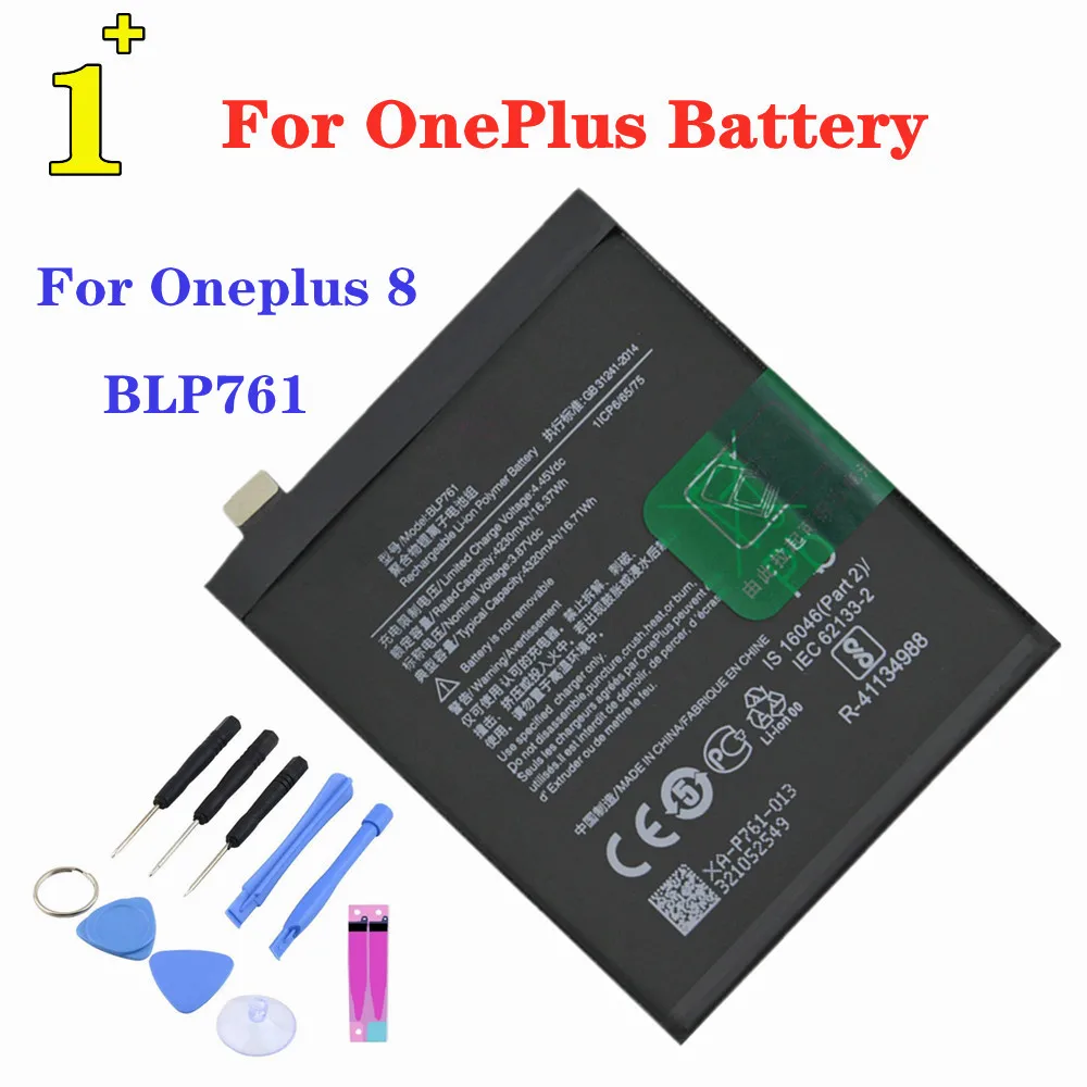 BLP761 BLP759 Replacement Original Battery For Oneplus 8 / 8 Pro One Plus 8 8pro Authentic Phone Batteries + Tools
BLP761 BLP759 Replacement Original Battery For Oneplus 8 / 8 Pro One Plus 8 8pro Authentic Phone Batteries + Tools
