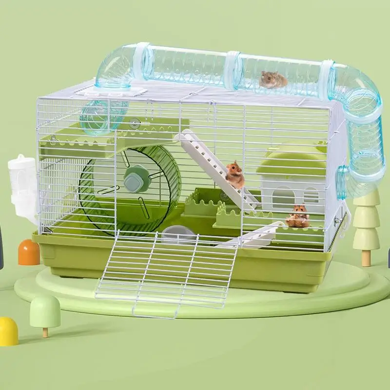 

Hamster Cage Basic Cage Large Cage Complete Set Of Hamster Cage Supplies Golden Bear Nest Villa Single And Double Layer Package