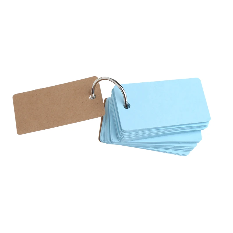 

Kraft Paper Binder Ring Easy Flip Flash Cards Study Memo Pads DIY Stationery