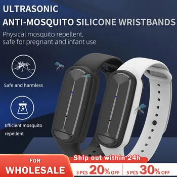 어린이용 초음파 모기 방지 팔찌, 100% 천연 무독성 순수 필수 모기 퇴치, 해충 퇴치 시계, M90 상품 이미지