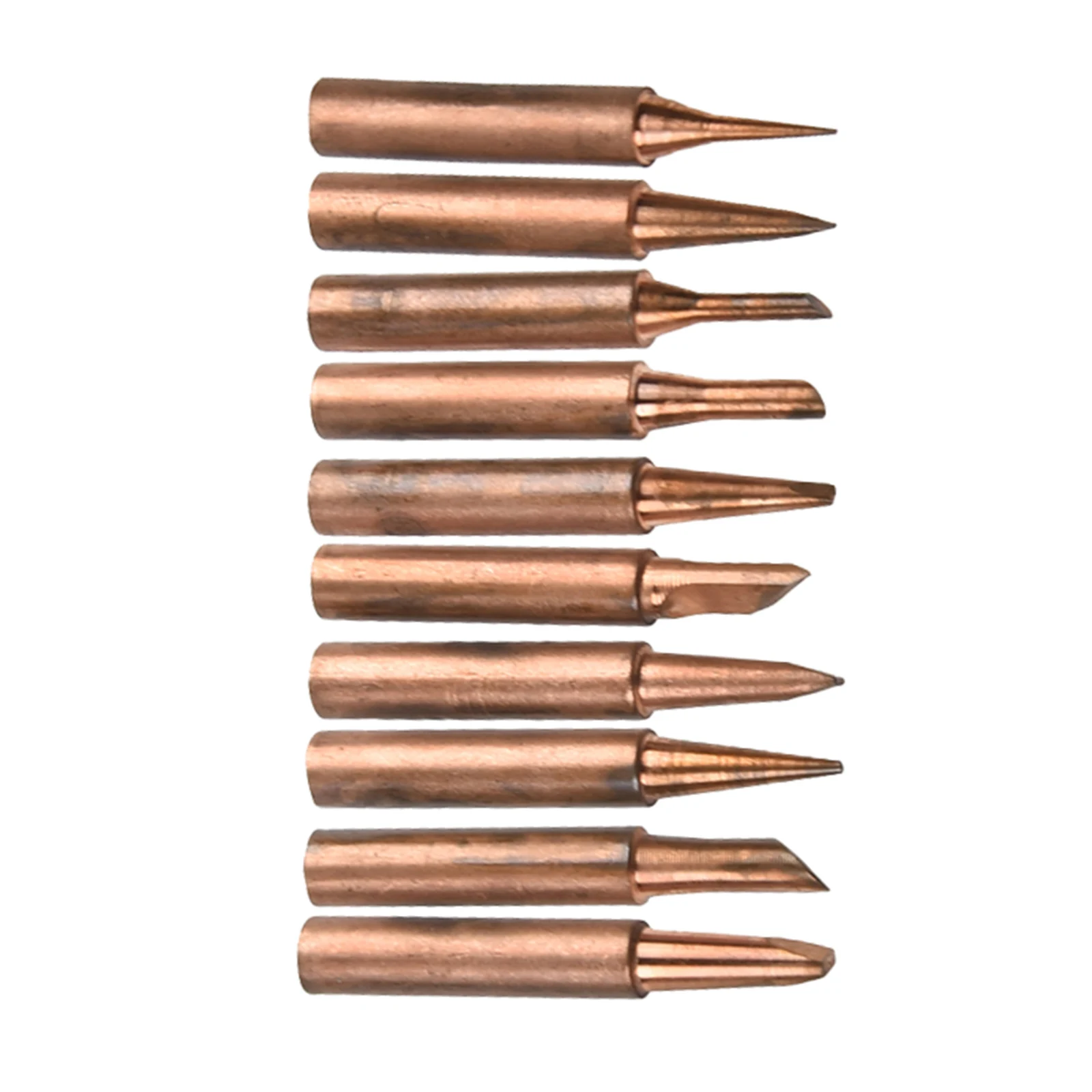 10Pcs/Set 900M-T Pure Copper Soldering Iron Tip Electric Iron Head For Lower Temperature Soldering Tools Welding Head Tools Kit
10Pcs/Set 900M-T Pure Copper Soldering Iron Tip Electric Iron Head For Lower Temperature Soldering Tools Welding Head Tools Kit