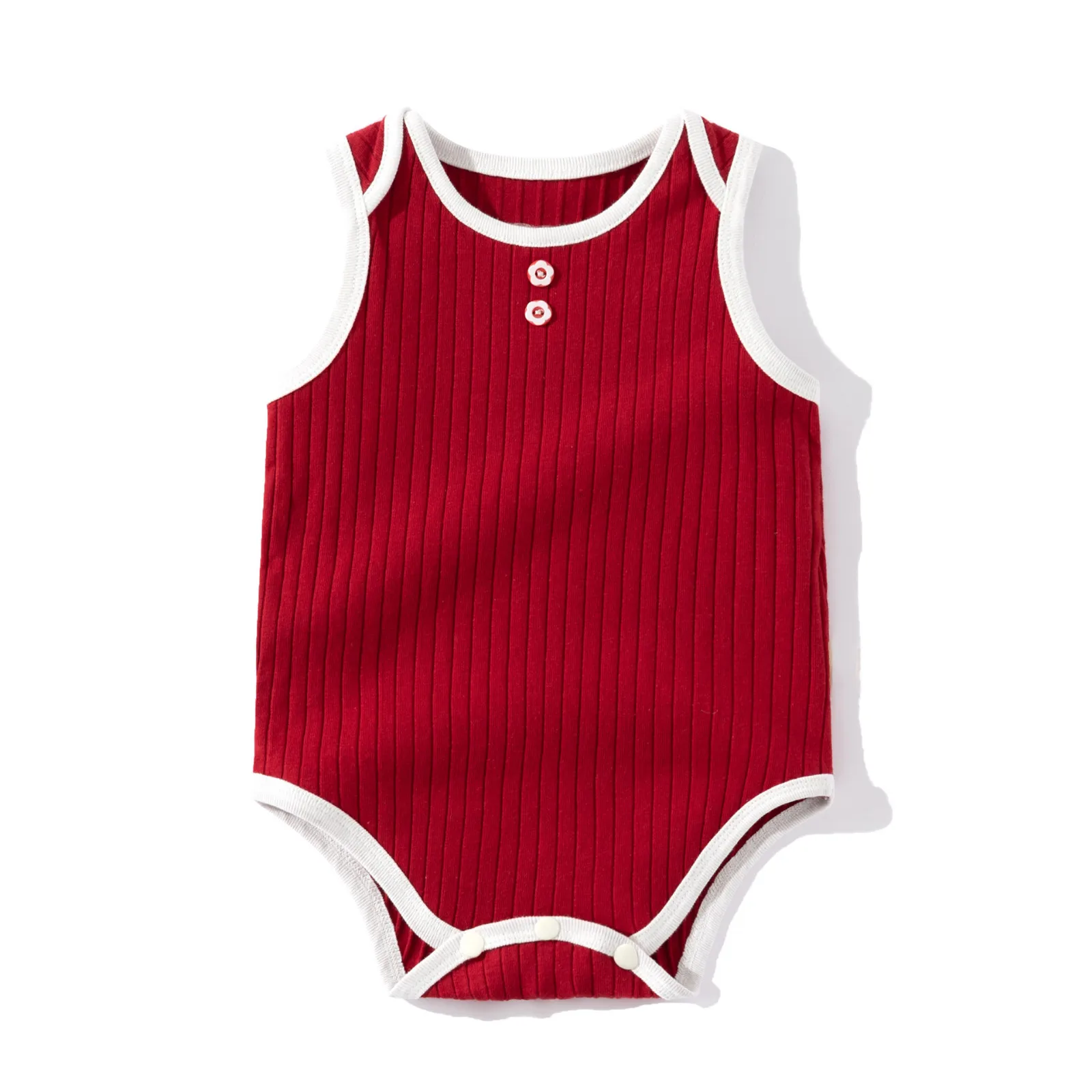 

Newborn Infant Baby Girls Bodysuits Solid Ribbed Sleeveless Rompers Bodysuit Baby Summer Clothes New Born Baby Leotard 0-24M