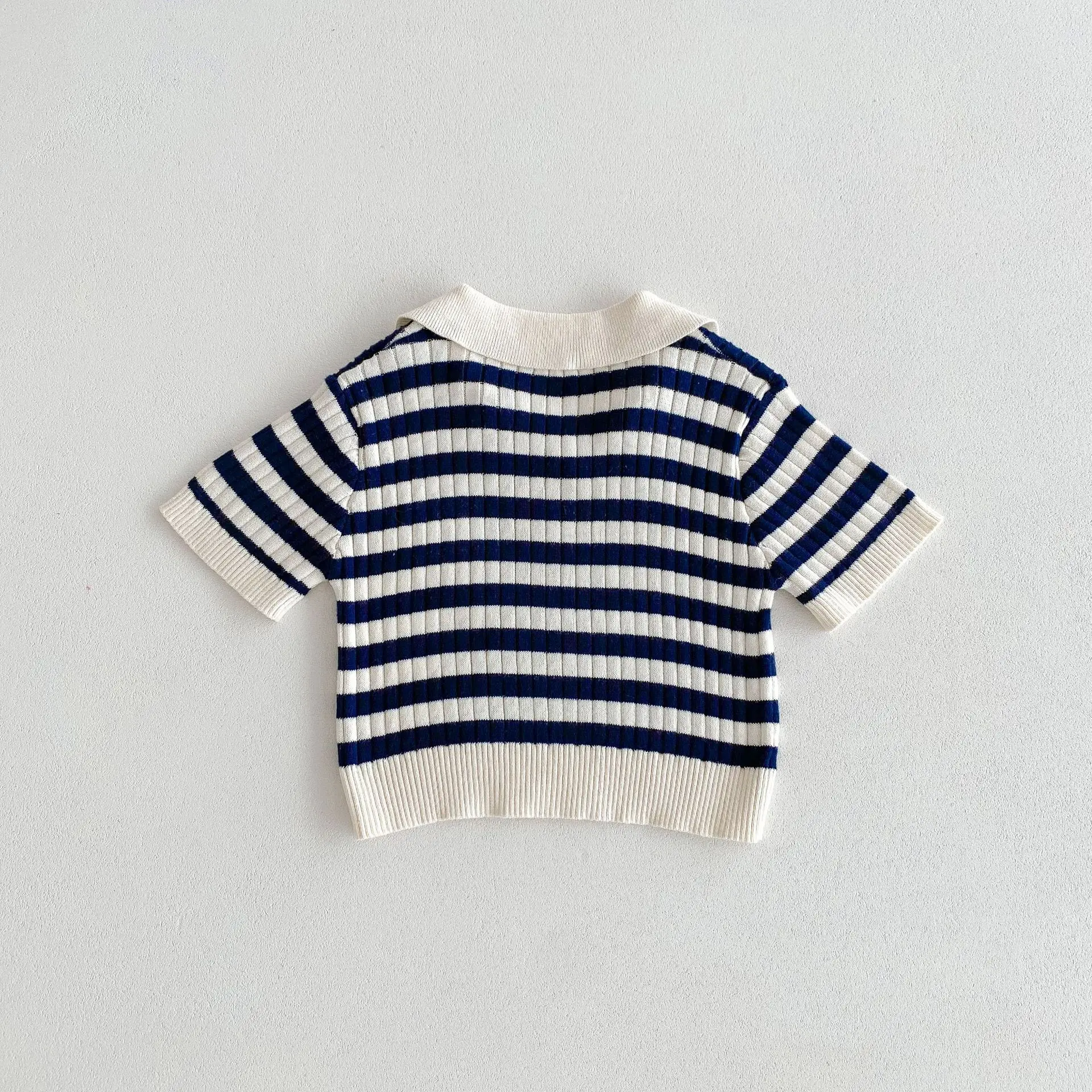 2025 Summer New Baby Short Sleeve Clothes Set Infant Striped Knit Tops + Shorts 2pcs Suit Infant Girl Casual T Shirts Outfits 17 Sbab214280dc143e98cda0932acfcd465s