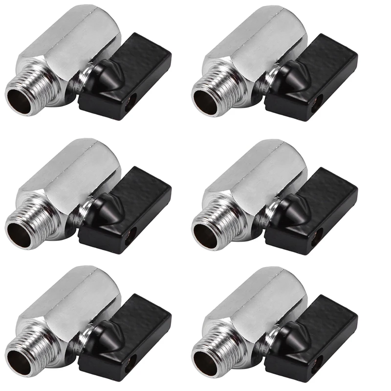6X Chrome Brass 1/4Inch Bsp Ball Valve Threads Tap Male To Female Air Compressor Hose
6X Chrome Brass 1/4Inch Bsp Ball Valve Threads Tap Male To Female Air Compressor Hose