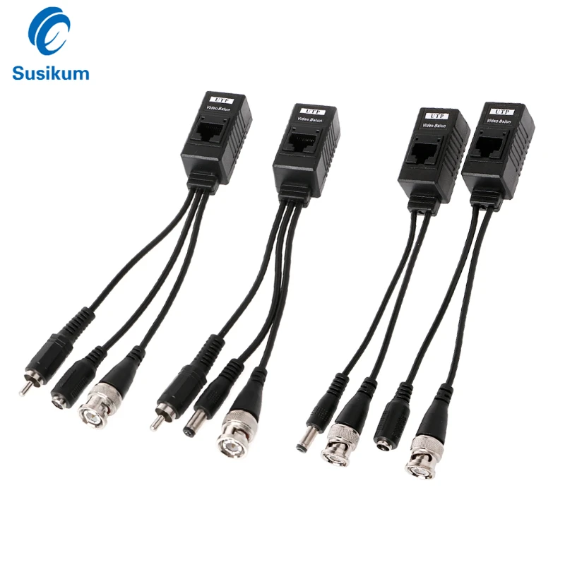 

5MP Passive HD Video Balun BNC To RJ45 Coaxial Transceiver Connectors CCTV Twisted Pair For AHD CVI TVI CVBS Camera