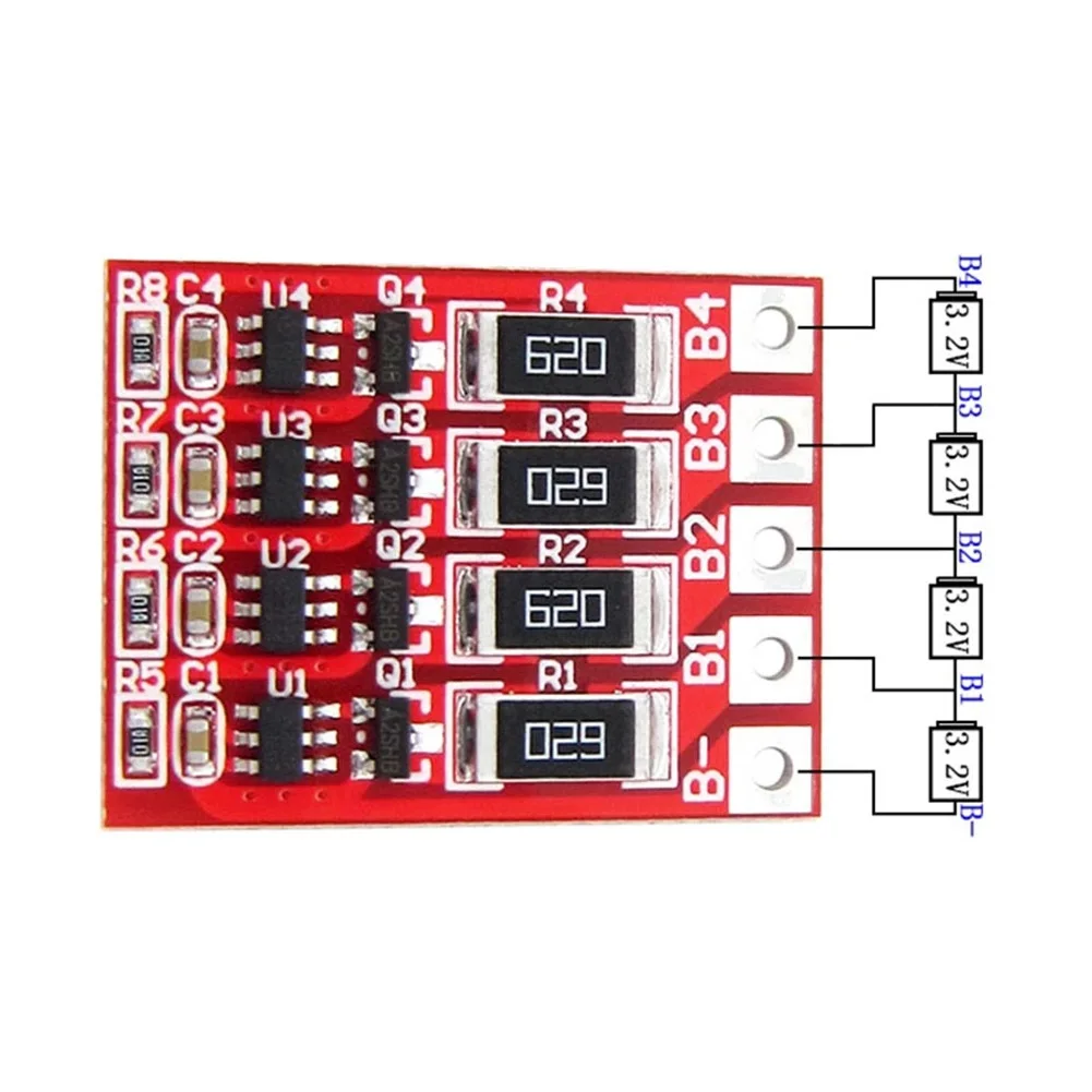 BMS 4S 12.8V Lithium Iron Battery Protection Board With Balancer Board For Rated Voltage 3.2V Battery
BMS 4S 12.8V Lithium Iron Battery Protection Board With Balancer Board For Rated Voltage 3.2V Battery