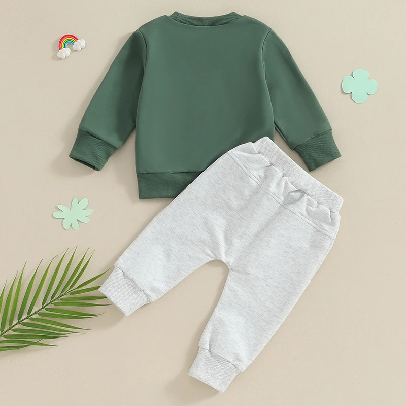 Baby 2Pcs Spring Outfits Long Sleeve Letter Sweatshirt and Shamrock Pants Set Toddler Clothes
Baby 2Pcs Spring Outfits Long Sleeve Letter Sweatshirt and Shamrock Pants Set Toddler Clothes