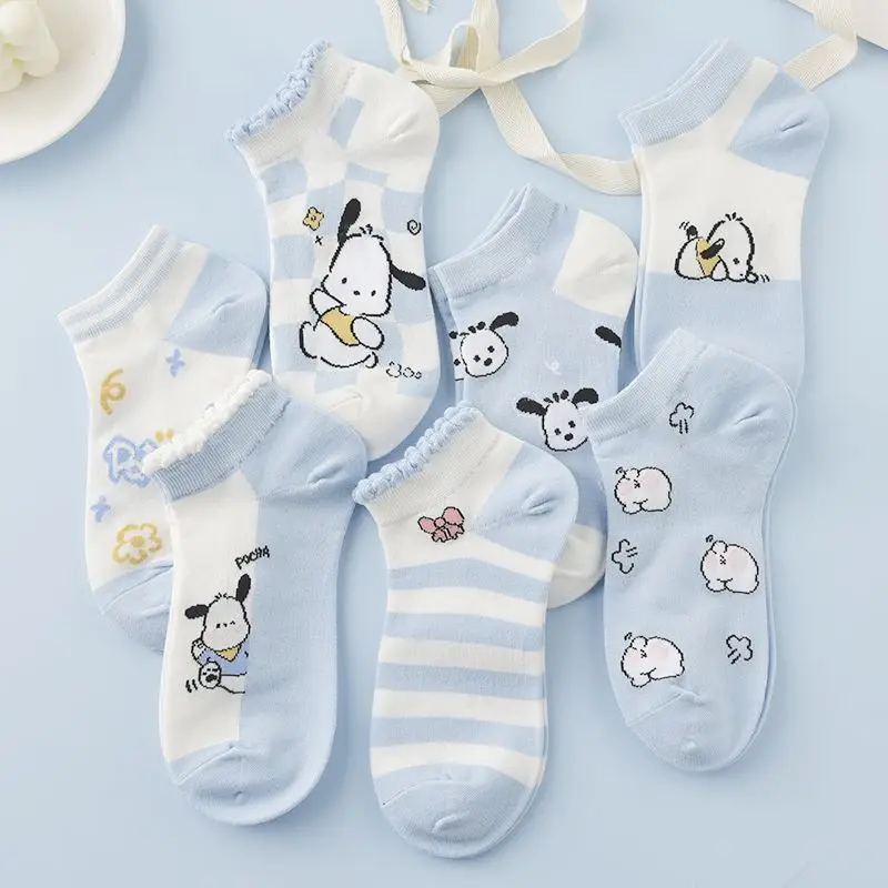 Sanrio Pochacco Short Socks Cartoon Socks Children's Boat Socks Spring and Summer Student Socks Lace Short Tube Socks Light Blue
Sanrio Pochacco Short Socks Cartoon Socks Children's Boat Socks Spring and Summer Student Socks Lace Short Tube Socks Light Blue