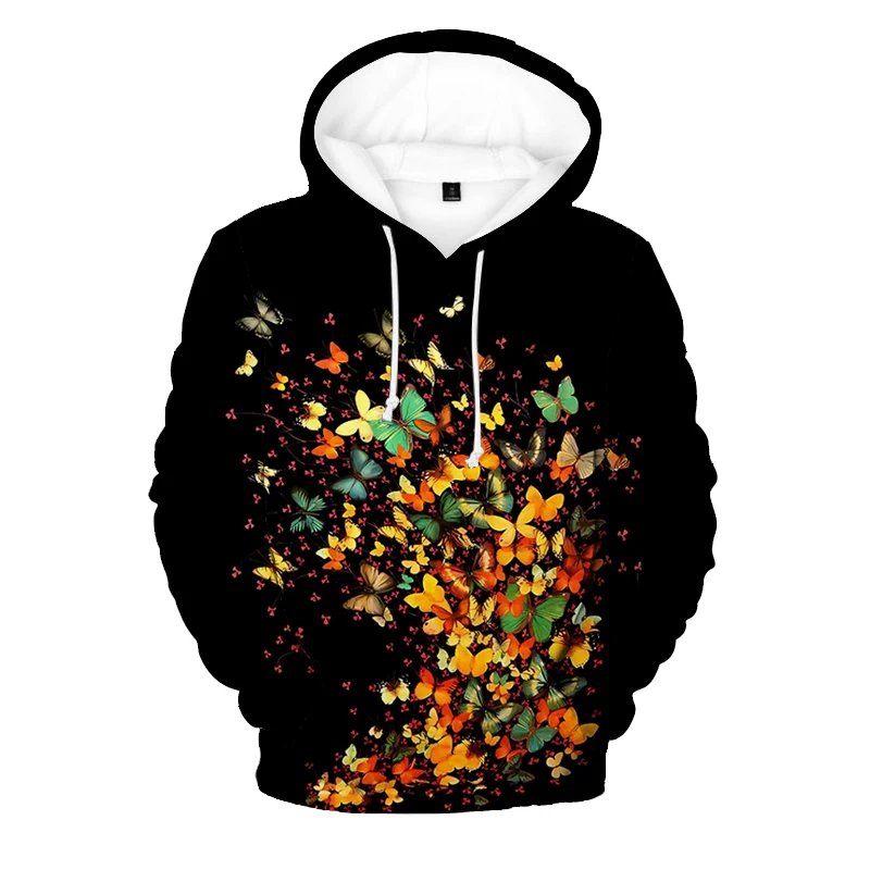 Hip Hop Casual Black Men's Hoodie Flying Butterfly Pattern Printed Long Sleeve Sweatshirt Retro Fashion Women's Hooded Fall Coat
Hip Hop Casual Black Men's Hoodie Flying Butterfly Pattern Printed Long Sleeve Sweatshirt Retro Fashion Women's Hooded Fall Coat