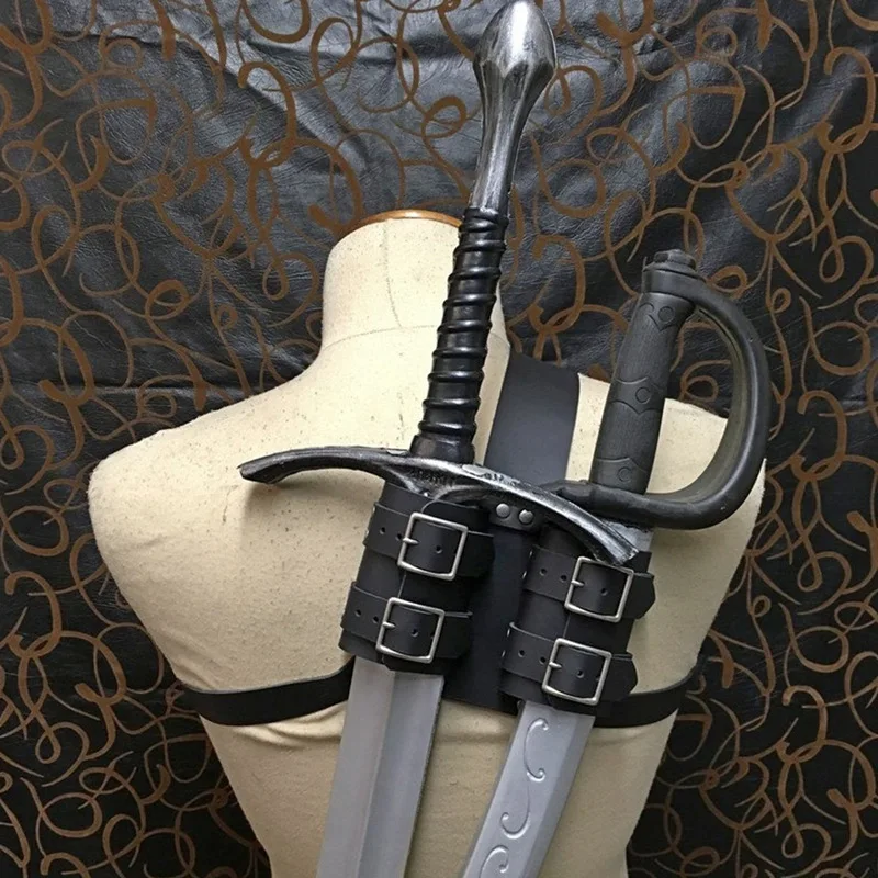 Sword Cover Outdoor Double Scabbard Strap Adjustable PU Leather Double Back Scabbard Medieval Renaissance Broadsword Sword Cover
Sword Cover Outdoor Double Scabbard Strap Adjustable PU Leather Double Back Scabbard Medieval Renaissance Broadsword Sword Cover