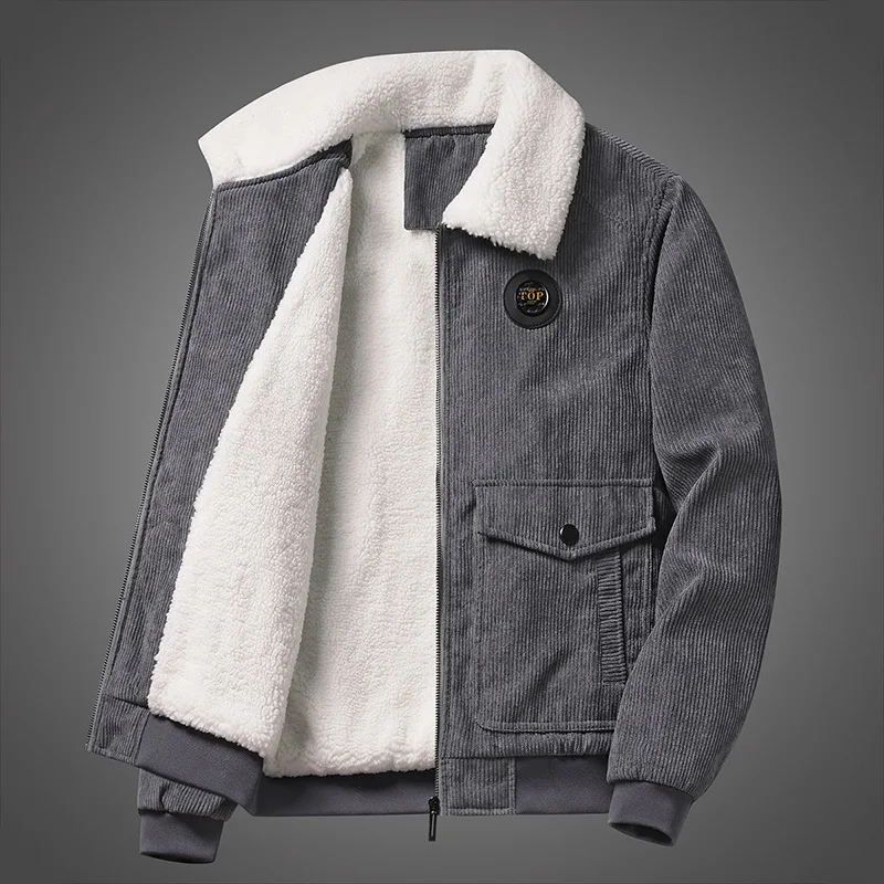 Thickened lamb wool padded coat men 2023 new winter casual corduroy coat lapel jacket men's wear
Thickened lamb wool padded coat men 2023 new winter casual corduroy coat lapel jacket men's wear