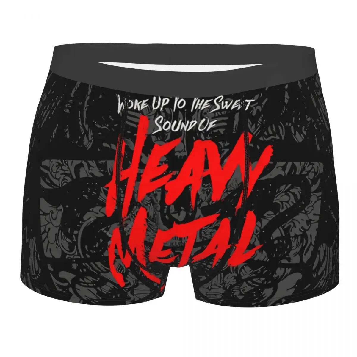 

Woke Up To The Sweet Sound Man's Boxer Briefs Underpants HEAVY METAL Highly Breathable Top Quality Sexy Shorts Gift Idea