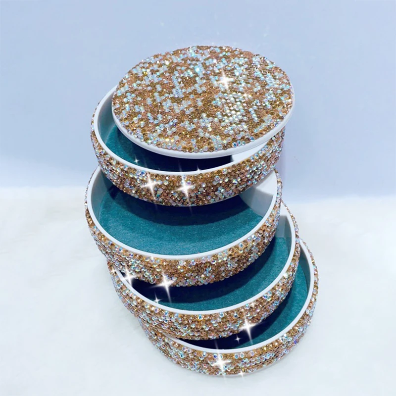 Sparkling Four Layer Jewelry Storage Box Diamond Rotating Earrings Ring Makeup Organizer Display Rack With Cover Holiday Gifts
Sparkling Four Layer Jewelry Storage Box Diamond Rotating Earrings Ring Makeup Organizer Display Rack With Cover Holiday Gifts