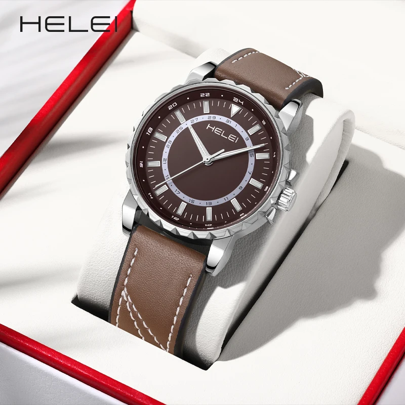 HELEI2024 Original Quartz Men's Watch Waterproof Leather Strap Simple Ultra-thin Watch Quartz Wristwatch Waterproof Men's Watch
HELEI2024 Original Quartz Men's Watch Waterproof Leather Strap Simple Ultra-thin Watch Quartz Wristwatch Waterproof Men's Watch