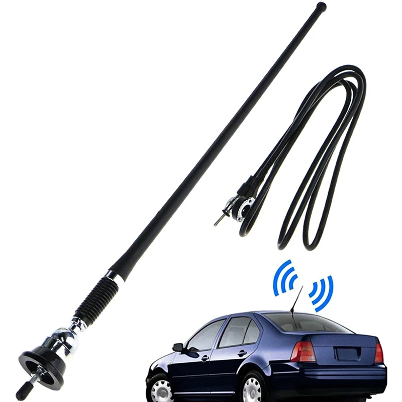 

Black Universal Car Stereo 36cm Rubber Mast Antenna Roof Mount Aerial Replacement 1.3M Car Auto Aerial for Lada for Volkswagen