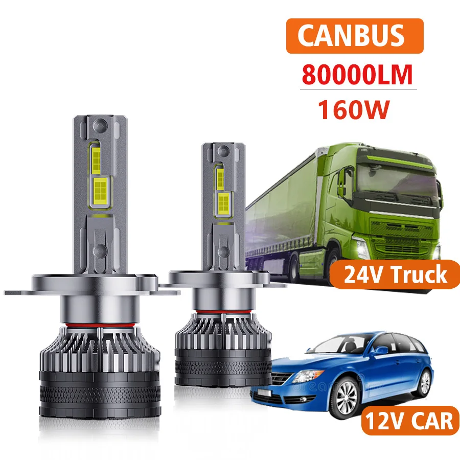160W 80000LM H7 H4 H11 LED Headlight High Power Canbus H1 H8 9005 HB3 9006 HB4 HIR2 Lamp 6000K 12V Car Light 24V Truck
160W 80000LM H7 H4 H11 LED Headlight High Power Canbus H1 H8 9005 HB3 9006 HB4 HIR2 Lamp 6000K 12V Car Light 24V Truck