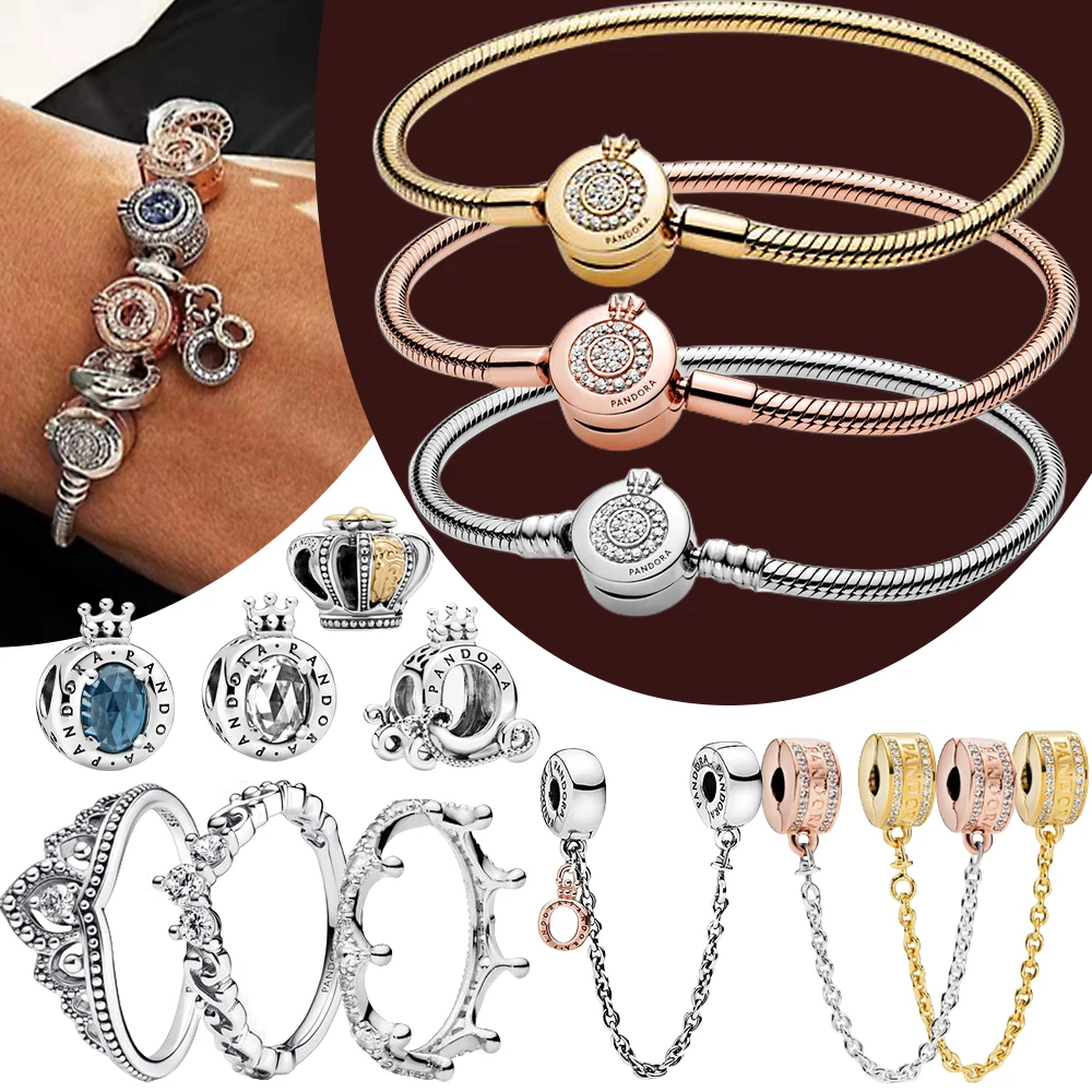 2024 Hot selling Original Silver Jewelry 925 Bracelet Suitable for Wearing Crown Pandora DIY Earrings Charming Women's Jewelry
2024 Hot selling Original Silver Jewelry 925 Bracelet Suitable for Wearing Crown Pandora DIY Earrings Charming Women's Jewelry