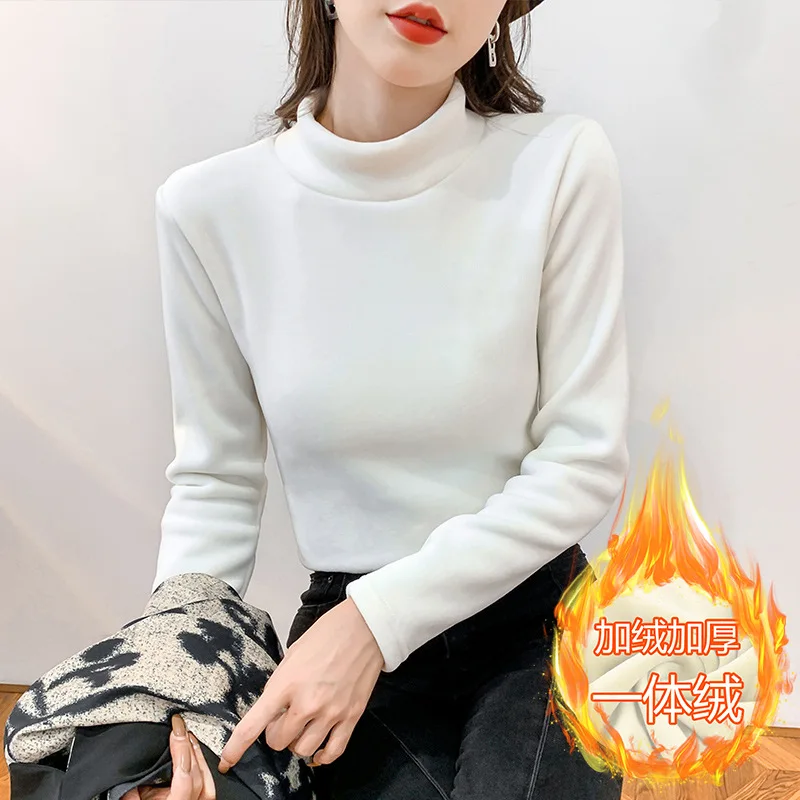 Winter Gold Velvet Thickened Undershirt Women's Slim Thermal Underwear Underwear Warm Soft Double-sided Fleece Bottoming Shirt
Winter Gold Velvet Thickened Undershirt Women's Slim Thermal Underwear Underwear Warm Soft Double-sided Fleece Bottoming Shirt