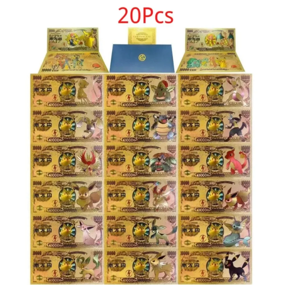 Anime Pokemon Cards Pikachu Pokeball gold banknote pvc Banknote classic childhood memory Collection Figure Kids Toy Gifts
Anime Pokemon Cards Pikachu Pokeball gold banknote pvc Banknote classic childhood memory Collection Figure Kids Toy Gifts
