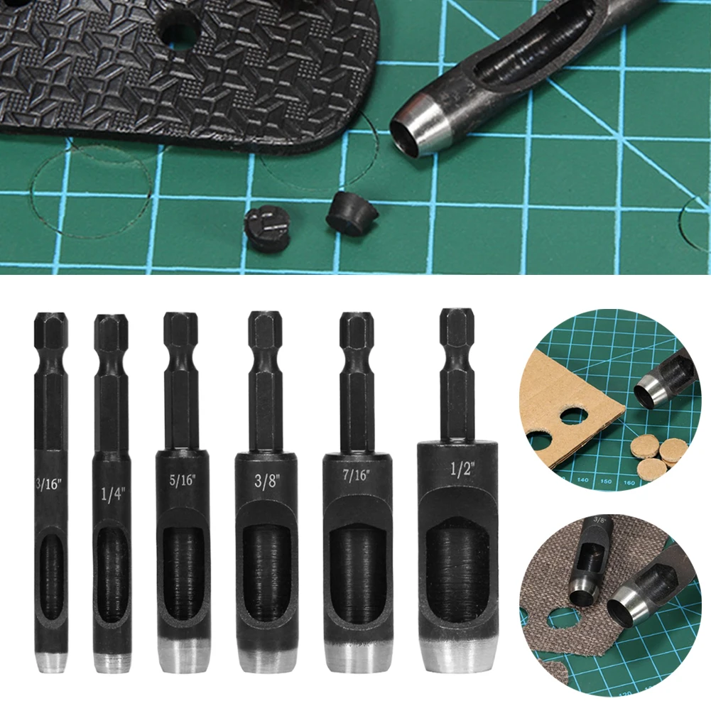 6pcs Leather Process Hollow Punch Plastic Rubber Punch For Drilling Cardboard Leather Belt Leather Punching Channels
6pcs Leather Process Hollow Punch Plastic Rubber Punch For Drilling Cardboard Leather Belt Leather Punching Channels