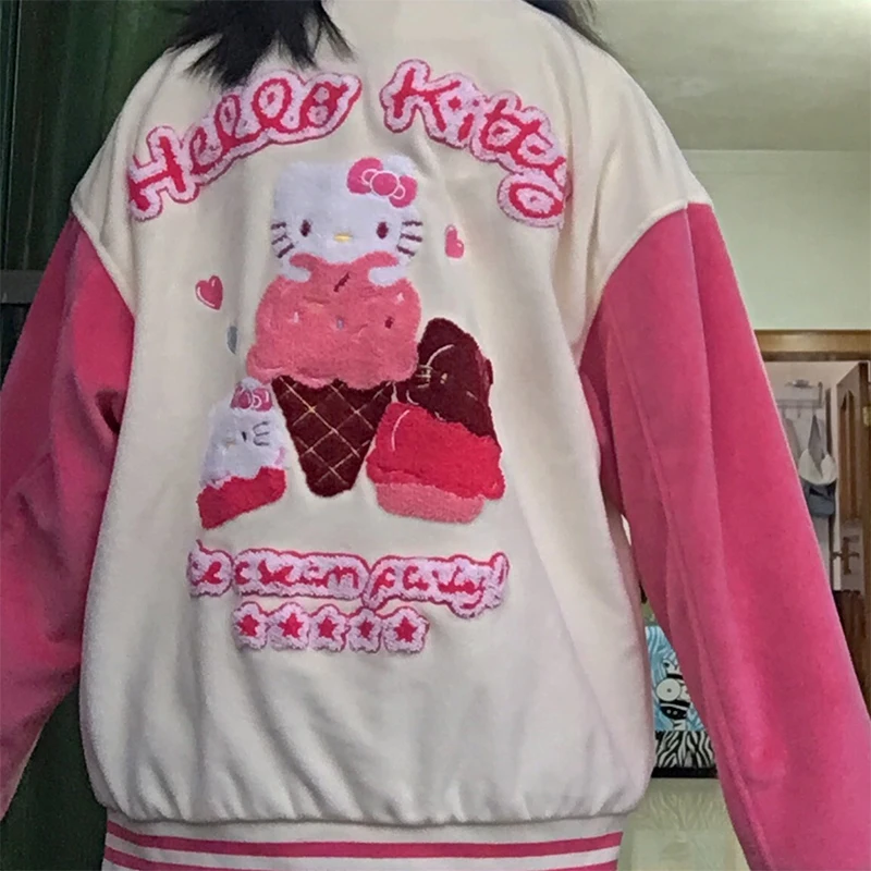 Женская бейсбольная Униформа Sanrio, Студенческая аниме-фигурка Hello Kitty, толстовка с капюшоном, милая мультяшная кавайная девушка, Y2K, Осень-зима
Женская бейсбольная Униформа Sanrio, Студенческая аниме-фигурка Hello Kitty, толстовка с капюшоном, милая мультяшная кавайная девушка, Y2K, Осень-зима