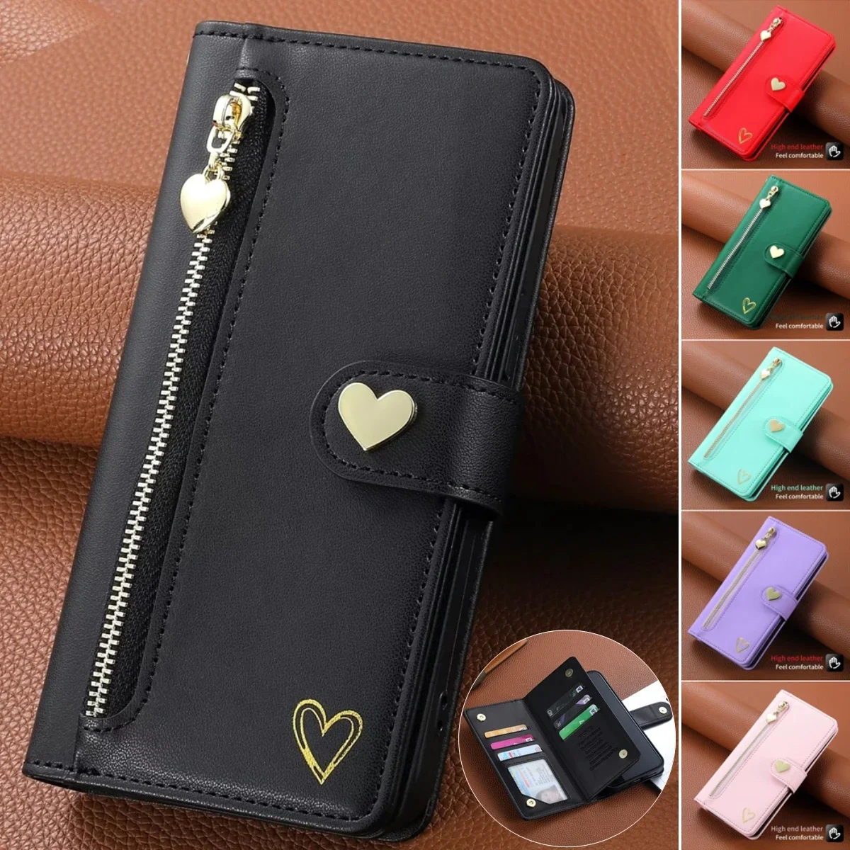 

Leather Phone Case For Samsung Galaxy S24 S23 Ultra S22 S21 S20 FE S10 Plus Note 20 10 9 5G Flip Lanyard Stand Wallet Card Cover