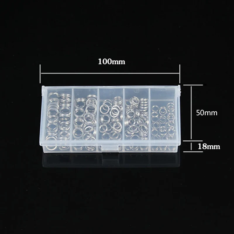 200*Stainless Steel Fishing Split Rings Double Loop Connectors Tackle 5-9mm Fishing Split-bending Double-circle Connecting Ring
200*Stainless Steel Fishing Split Rings Double Loop Connectors Tackle 5-9mm Fishing Split-bending Double-circle Connecting Ring
