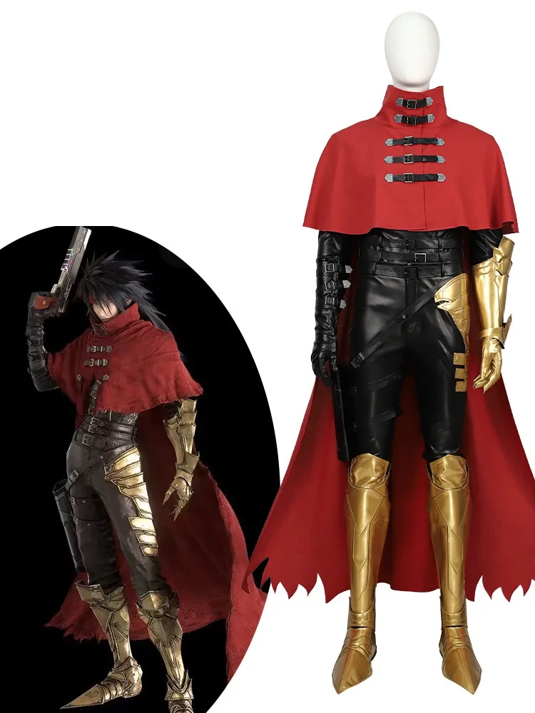 

Final Fantasy 7 Vincent Valentine Cosplay Halloween Carnival Suit Fantasia Costume Disguise for Adult Men Uniform Cloak Outfits