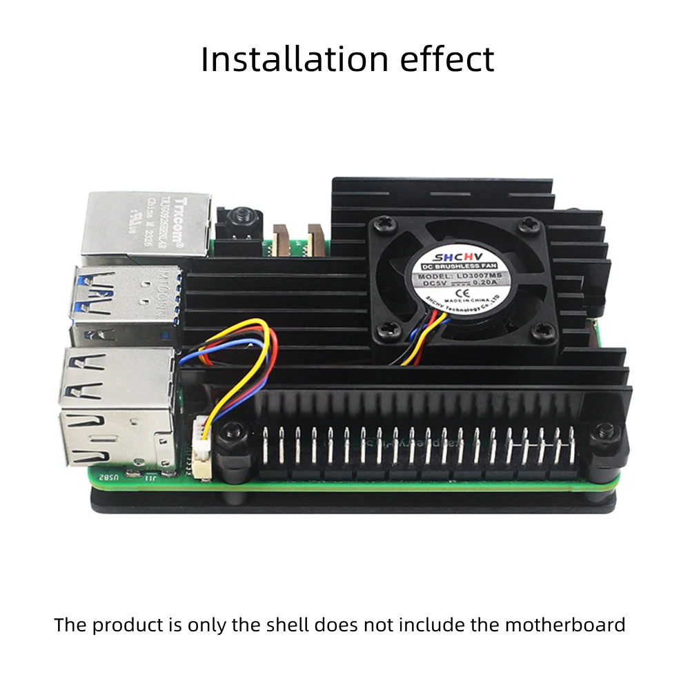 

Aluminum Protective Case For Raspberry Pi 5 Motherboards With Cooling Fan To Cool Down Temperature