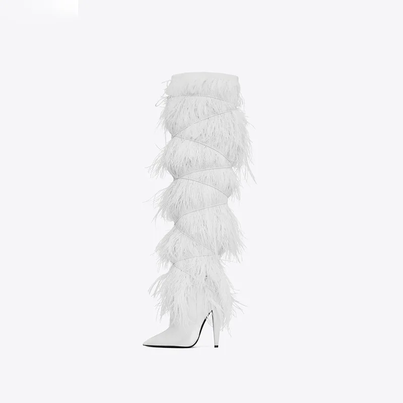 Fashion Full Leather Women Stiletto High Heel Lace Up Knee High Boots Pointed Toe Female Luxury Party Long Boots
Fashion Full Leather Women Stiletto High Heel Lace Up Knee High Boots Pointed Toe Female Luxury Party Long Boots