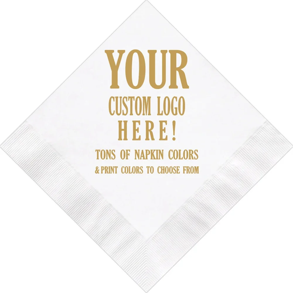 50PCS Custom Logo Artwork Design Monogram Monogrammed Personalized Printed Napkins Wedding Company Corporate Business Event Part
50PCS Custom Logo Artwork Design Monogram Monogrammed Personalized Printed Napkins Wedding Company Corporate Business Event Part