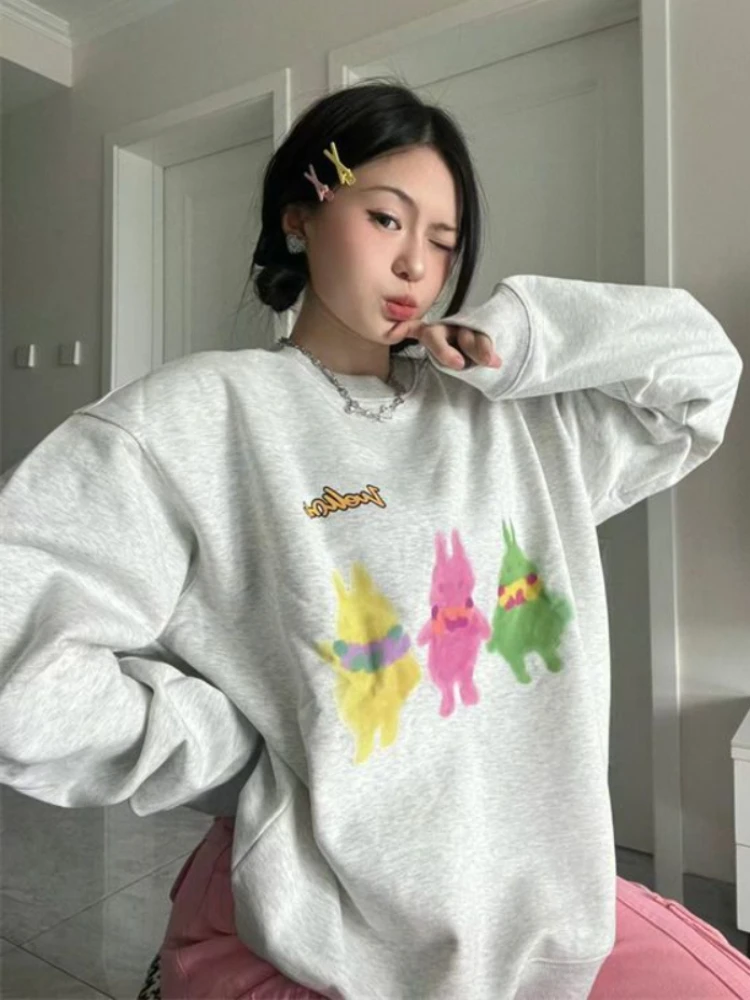 Deeptown Harajuku Kawaii Cartoon Print Hoodies Women Vintage Casual Oversized Sweatshirt Loose Pullover Y2K Tops Kpop Streetwear
Deeptown Harajuku Kawaii Cartoon Print Hoodies Women Vintage Casual Oversized Sweatshirt Loose Pullover Y2K Tops Kpop Streetwear