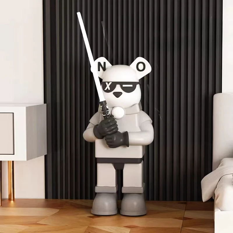 Trendy Lightsaber Bear, Large Floor-standing Technology Ornaments, Trendy Toys for Home Living Room and Bedroom, New Creative 
Trendy Lightsaber Bear, Large Floor-standing Technology Ornaments, Trendy Toys for Home Living Room and Bedroom, New Creative