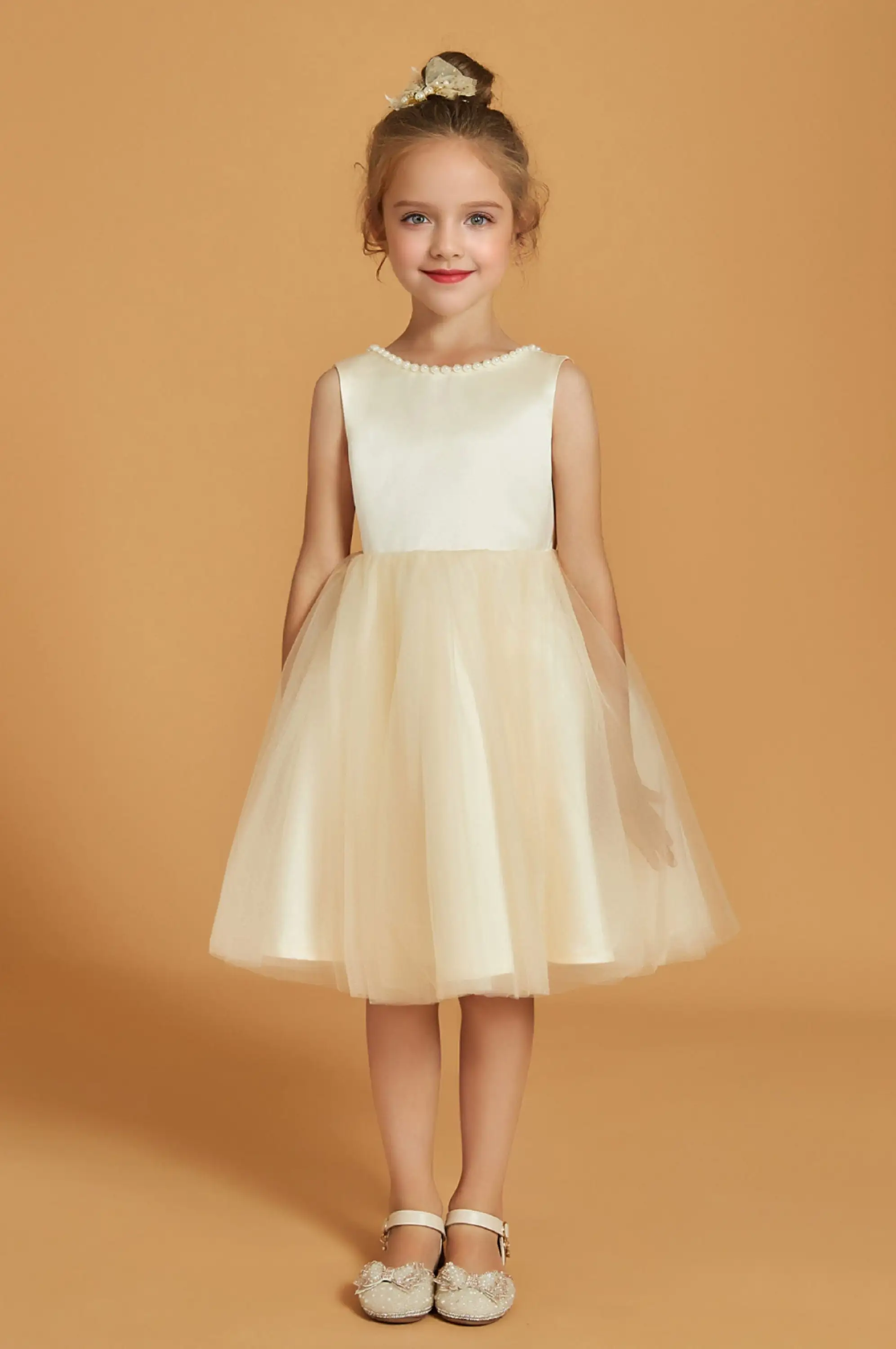 

YZYmanualroom Short Girl Dress Toddler Flower Girl Baptism Christening Wedding Communion Princess Party /Custom Made
