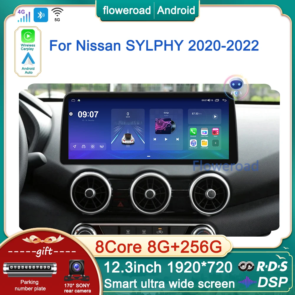 12.3INCH 8GB+256GB Car Radio Multimedia Player For Nissan SYLPHY 2020-2022 Android Navigation GPS Carplay QLED Screen BT 4G WIFI
12.3INCH 8GB+256GB Car Radio Multimedia Player For Nissan SYLPHY 2020-2022 Android Navigation GPS Carplay QLED Screen BT 4G WIFI